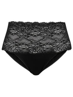 Slip mit Spitzenbund, high waist