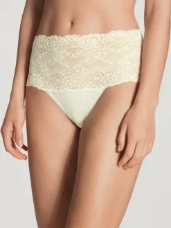 Slip mit Spitzenbund, high waist