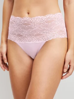 Slip mit Spitzenbund, high waist