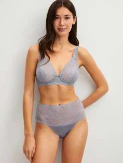 Slip mit Spitzenbund, high waist