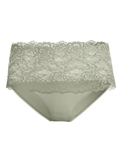 Slip mit Spitzenbund, high waist