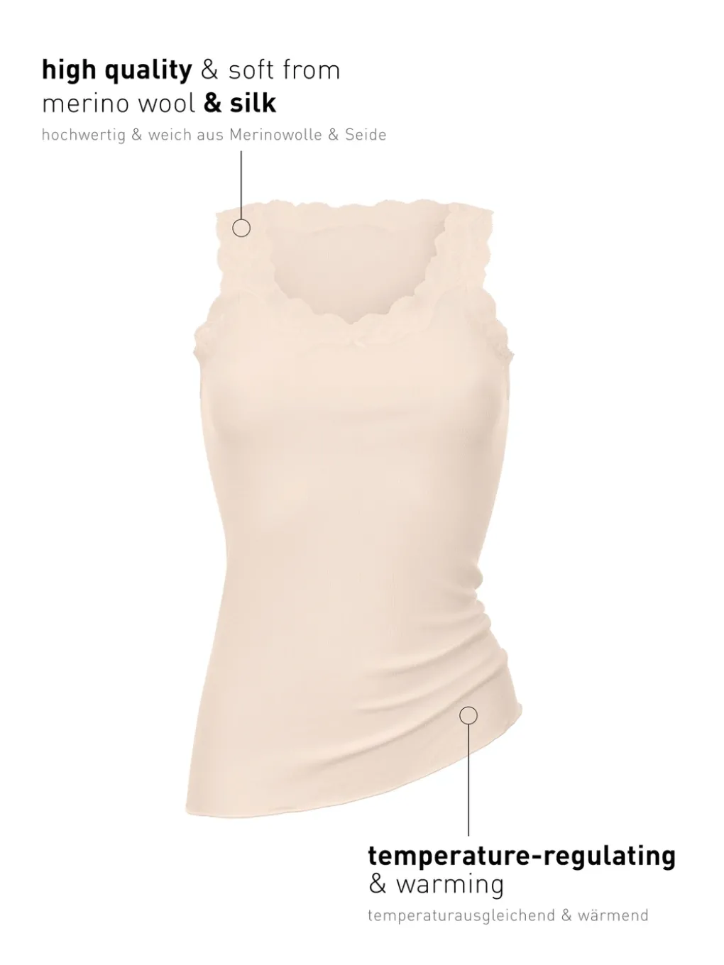 Tank-Top, Wolle & Seide